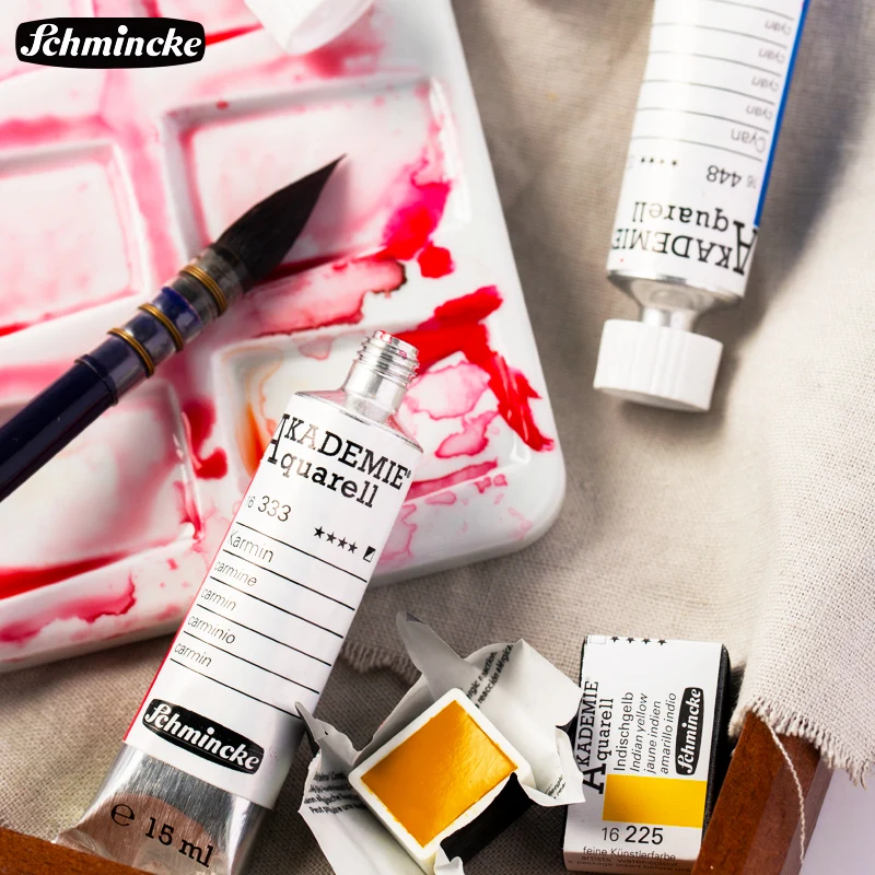 Германская Акварельная краска акриловая Сова 24 цвета Студенческая трубчатая