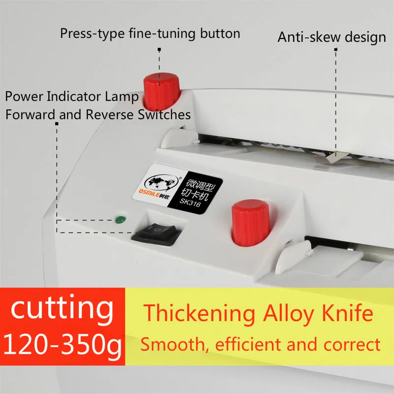 SK316 Automatic Electric Business Card Slicer Fretting Adjustable Right Angle Multinational Standard Size 300g Name Cutter | Компьютеры и