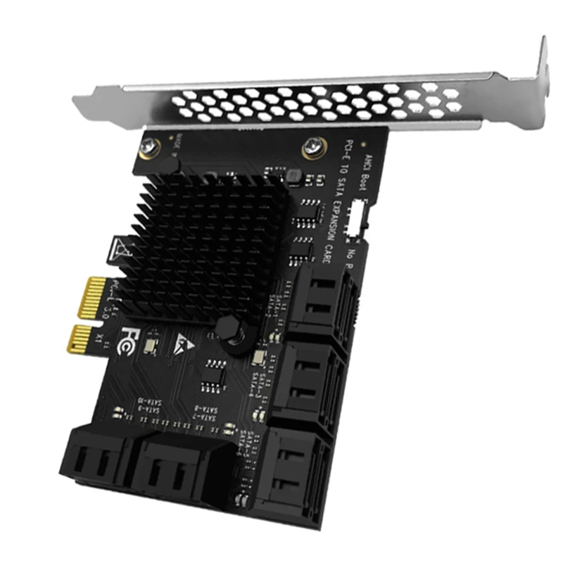 Плата расширения с 10 портами SATA 3 0 на PCIe X1 PCI Express адаптер SATA3 6G конвертер