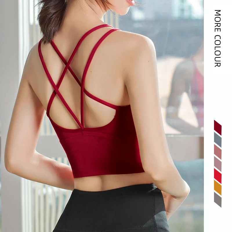 

Nylon Top Women Bra Sexy Top Woman Breathable Underwear Women Fitness Yoga Bra Sports Bra for Women Gym Crop Tops Yoga Vest
