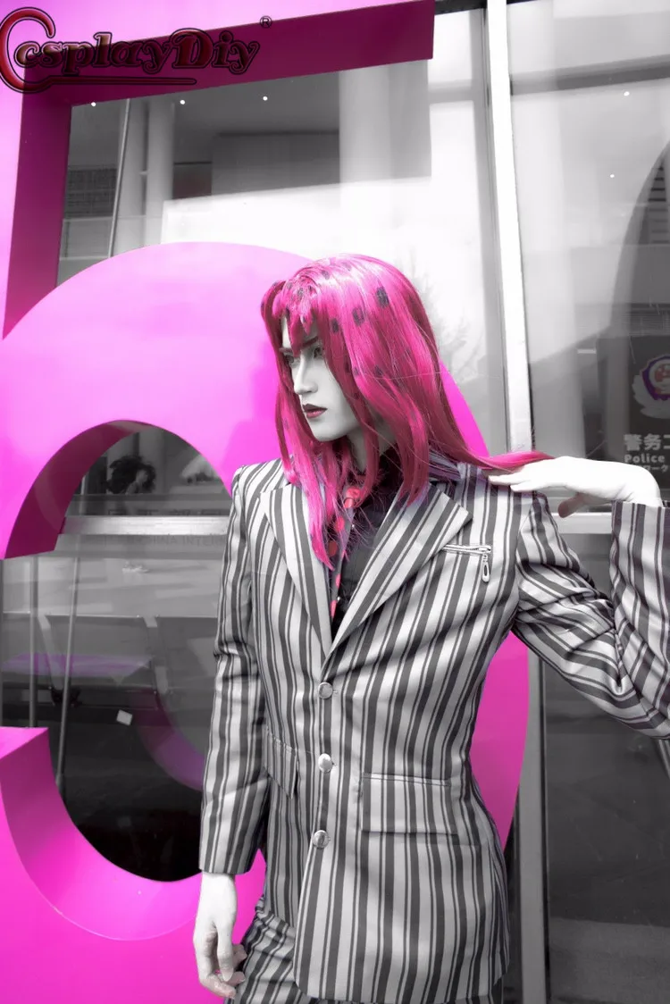 

Cosplaydiy JoJo's Bizarre Adventure Diamond Is Unbreakable Cosplay Diavolo Costume Adult Men Full Suit Halloween Custom Made