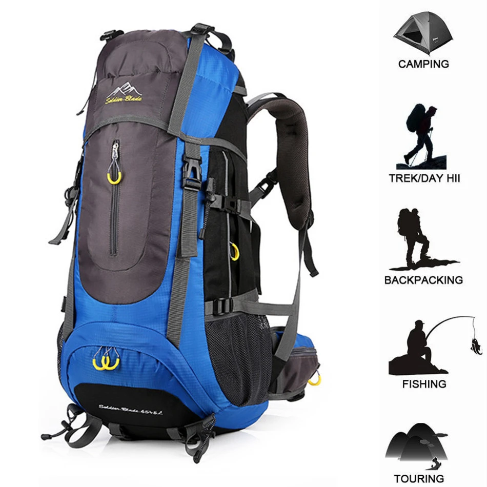 

Рюкзак мужской, женский, нейлоновый, легкий, большой емкости, 70 л, водонепроницаемый, для походов, путешествий, кемпинга