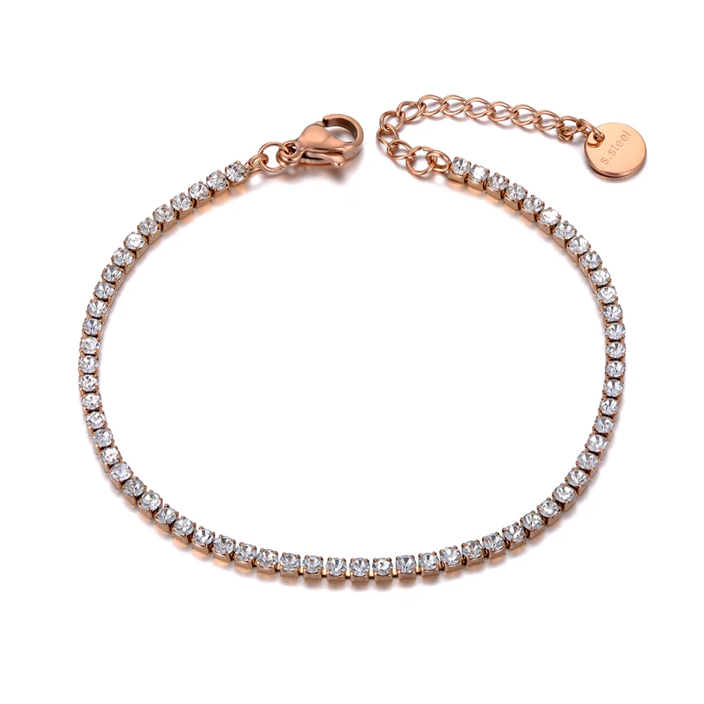 Браслеты-анклеты Lokaer A19029 для женщин и девушек анклеты со сверкающими фианитами