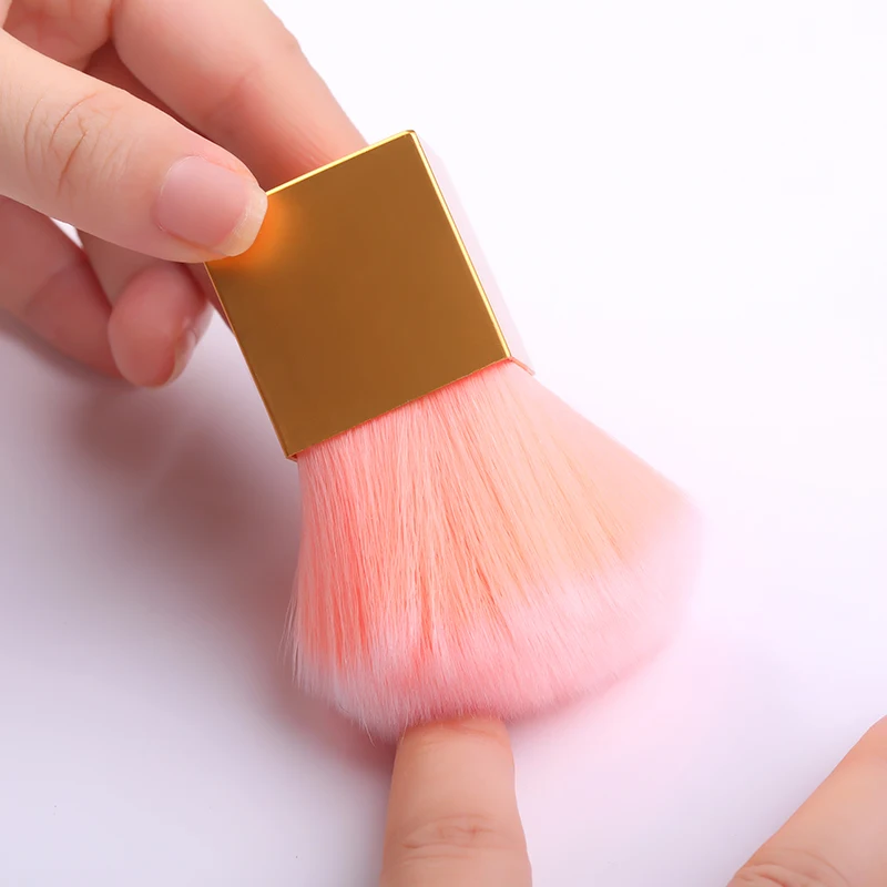 Градиентная розовая щетка для очистки ногтей от пыли мягкое акриловое