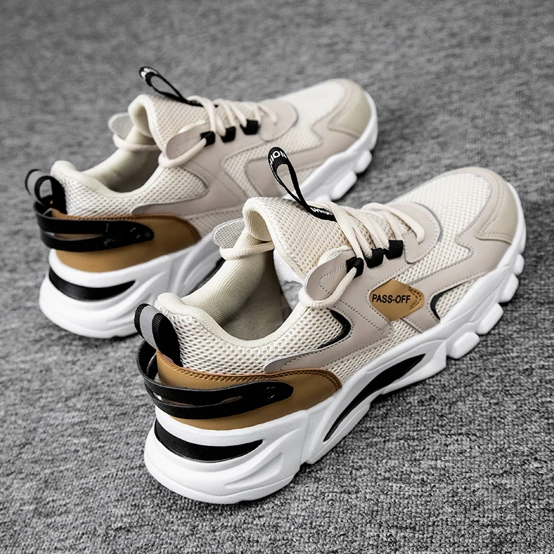 

Fashion Men Casual Shoes Breathable Sneakers Running Shoes Outdoor Light Weight Sports Shoes Lace Up Walking Shoes