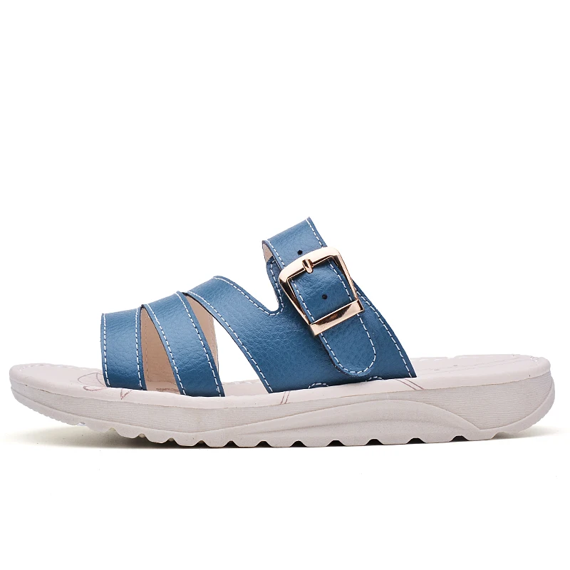 Сандалии CEYANEAO женские из натуральной кожи пляжные шлепанцы плоская подошва