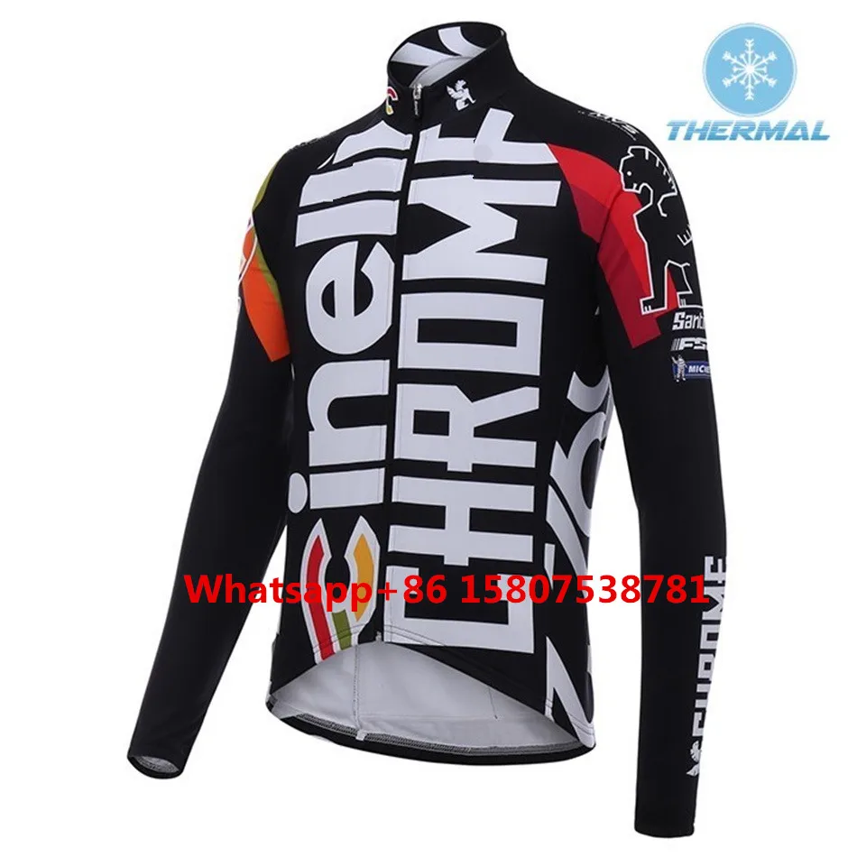 Cinelli хромированная спортивная черная теплая футболка с длинным рукавом для велоспорта ropa ciclismo hombre, зимняя куртка для тренировок на велосипеде, Майо - Цвет: Long Sleeve  Jersey2