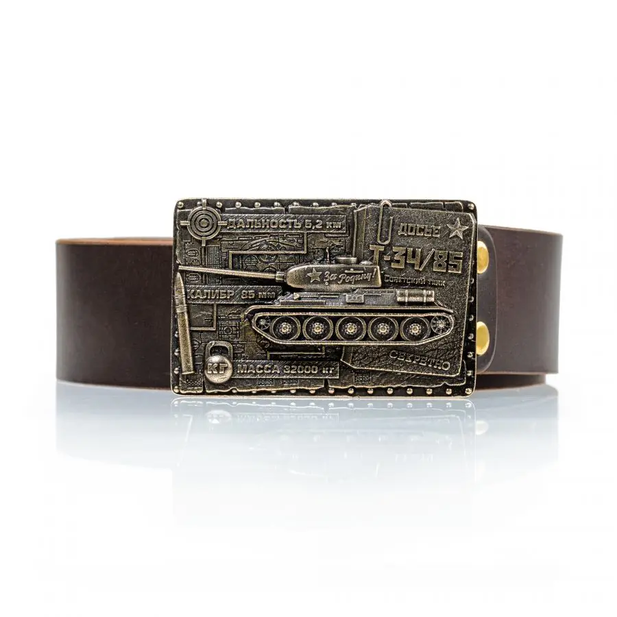 РЕМЕНЬ КОЖАНЫЙ С ПРЯЖКОЙ ТАНК Т 34/85|Церковные сувениры| |