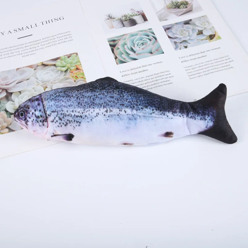 Электрическая движущаяся мягкая рыба игрушка для кошек Интерактивная Мерцающая