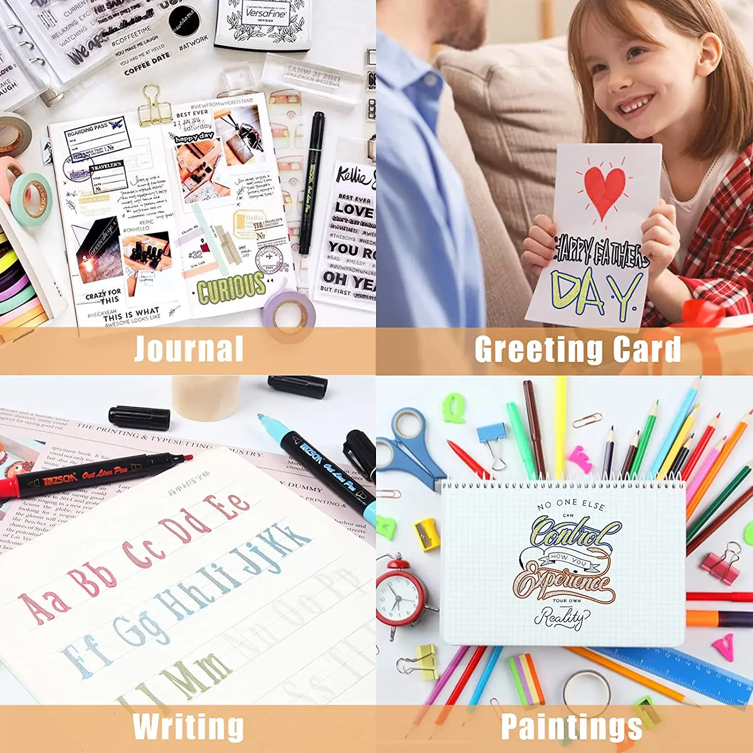 Двусторонние маркеры 24 цвета набор самоконтурных ручек с двойным наконечником 8