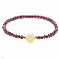 3mm natural red garnet white crystal jade beads bracelet pray national style wristband blessing taseel relief colorful emotional