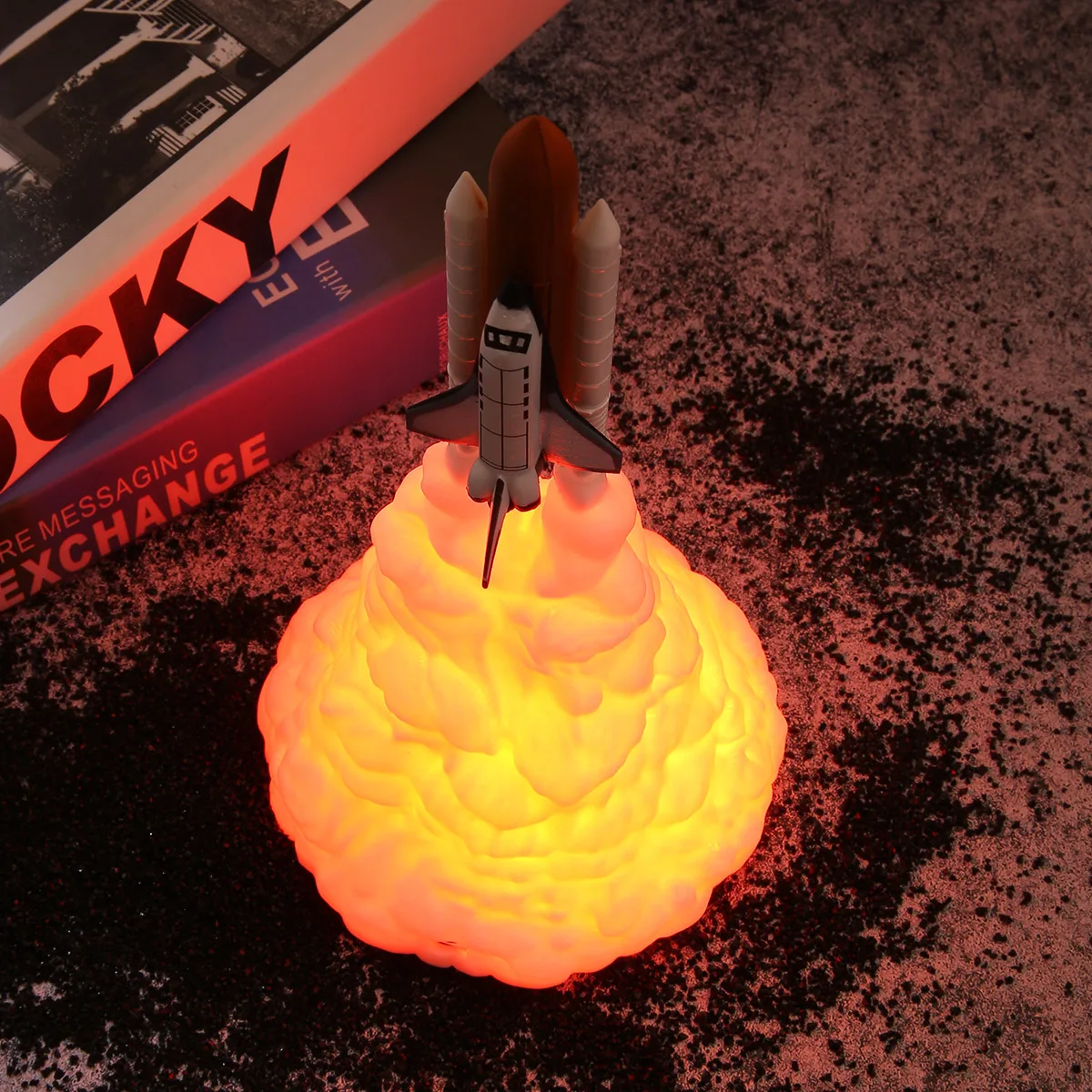 Finether 3D принт ночник Космический Шаттл лампа детский USB Перезаряжаемый