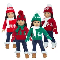 2020 new christmas sweater fit for american girl doll clothes 18 inch doll christmas girl giftonly sell clothes