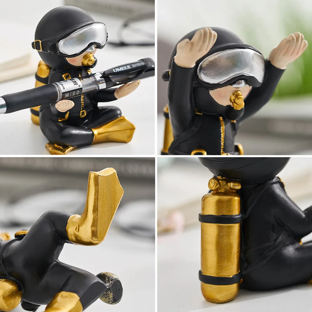 

Creative Resin Sculpture Crafts Astronaut Model Pen Holder Glasses Frame Ornaments Nordic Home Decor Accessories Birthday Gifts