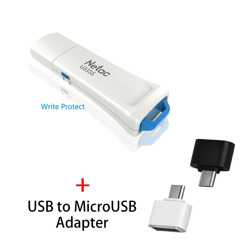 Netac флеш-накопитель 128 Гб 64 Гб защищающий от записи зашифрованный USB флеш-накопитель 32 16 ГБ флеш-накопитель 3,0 USB флеш-накопитель для телефона - Цвет: U335S A