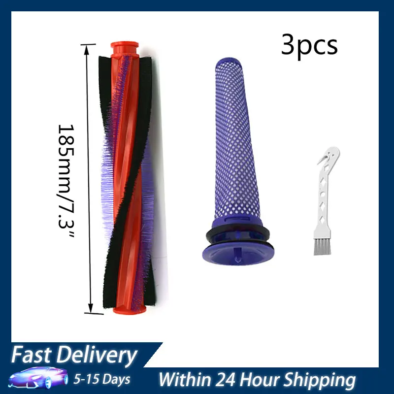 

185/225mm Roller Brush Kit Bar For Dyson V6 SV03 DC62 DC58 DC59 Vacuum Cleaner Attachment Household Tool