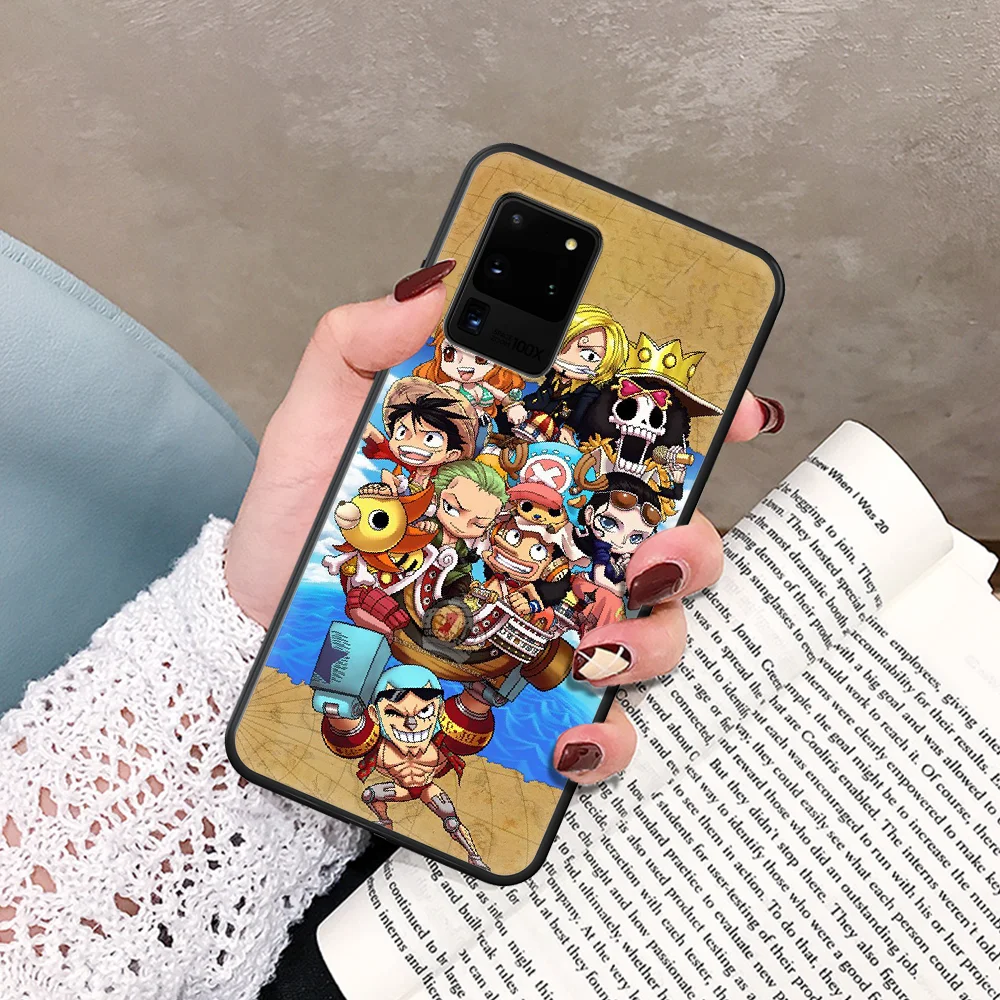 

Luffy Zoro One Piece Phone Case For Samsung Galaxy Note S 8 9 10 20 Plus E Lite Uitra black Etui Luxury Cell Painting
