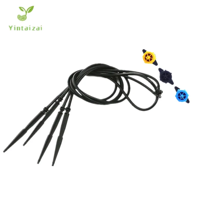 

10 шт. распределительный паук в сборе с 4 прямыми стрелками капельницы мини-колпачки для горшечных растений теплиц садов