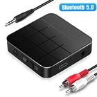Аудиоприемник Bluetooth 5,0, трансмиттер AUX RCA с разъемом 3,5 мм, USB музыкальные стерео Беспроводные адаптеры для автомобиля, ТВ, ПК, колонки, наушники