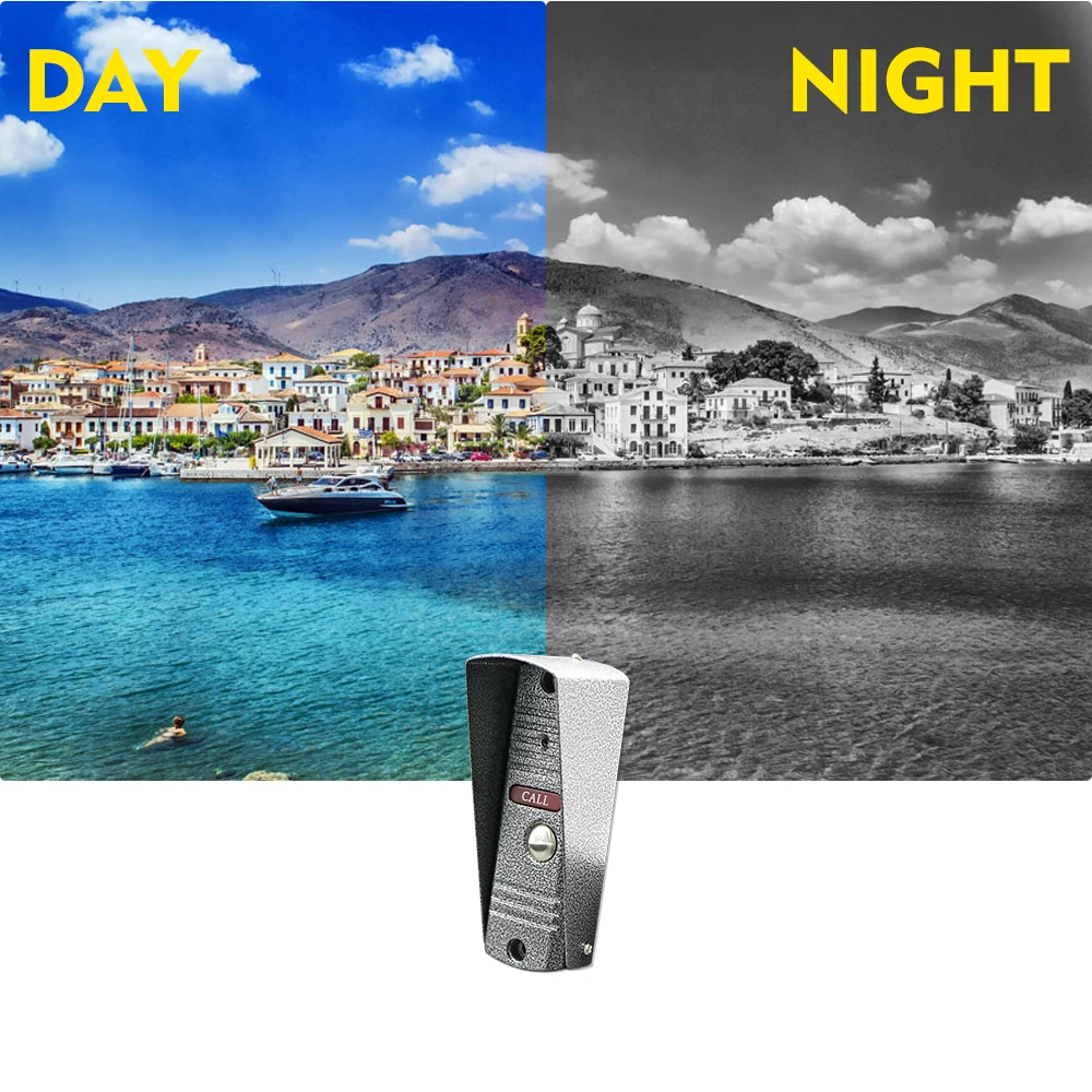 DragonsView 1200TVL сенсорный Сенсор видео домофон с дверной звонок записью данных Камера