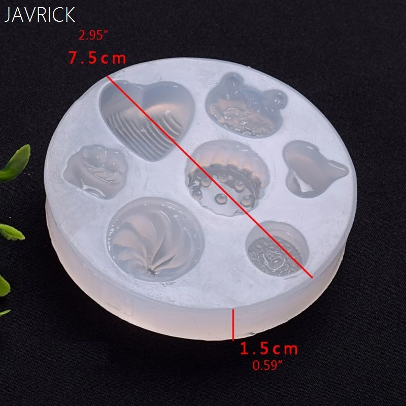 

Handmade Cat Heart Biscuits Epoxy Resin Mold Bear Heart Candy Heart Resin Casting Pendant Mold Jewelry Making Tools