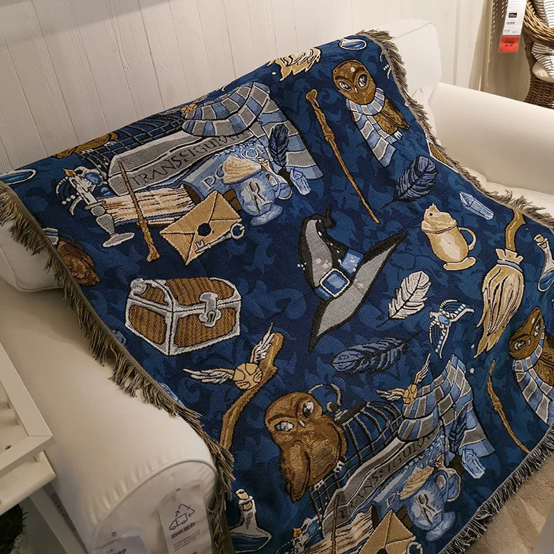Aggcual в богемном стиле выбрасывающимся одеялом Волшебная сова диван аниме одеяло