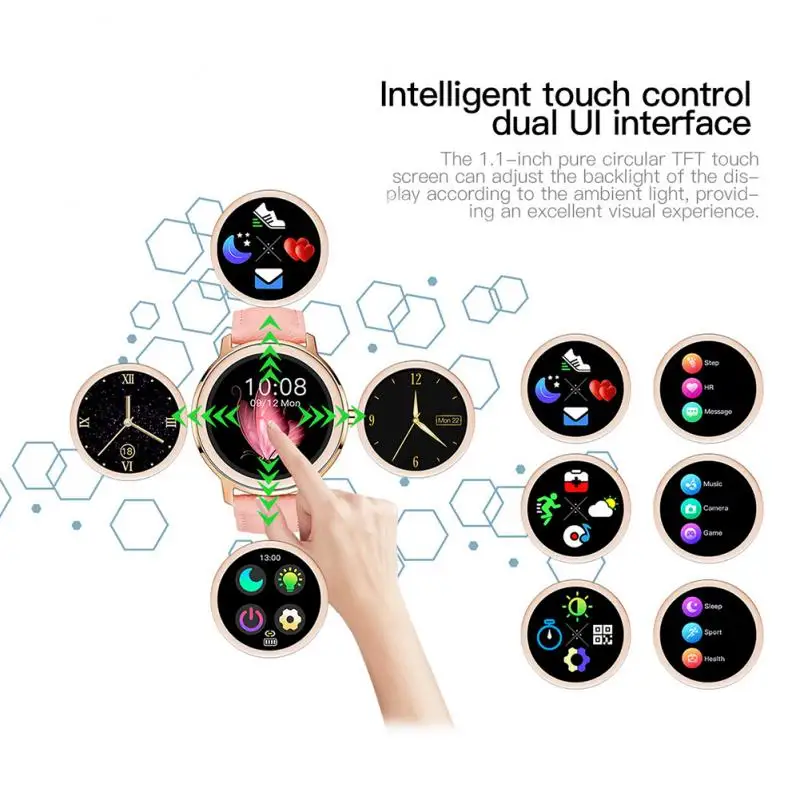 Смарт-часы R18 для мужчин и женщин с пульсометром тонометром фитнес-трекером