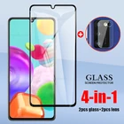 Защитное стекло 4 в 1 для Samsung Galaxy A41, закаленное стекло с полным покрытием для Samsung A41, Защитная пленка для объектива камеры A41