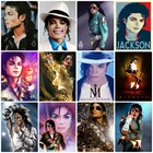 Алмазная живопись Майкла Джексона, 5D алмазная вышивка крестиком сделай сам, картина в виде американской звезды, стразы, домашний декор