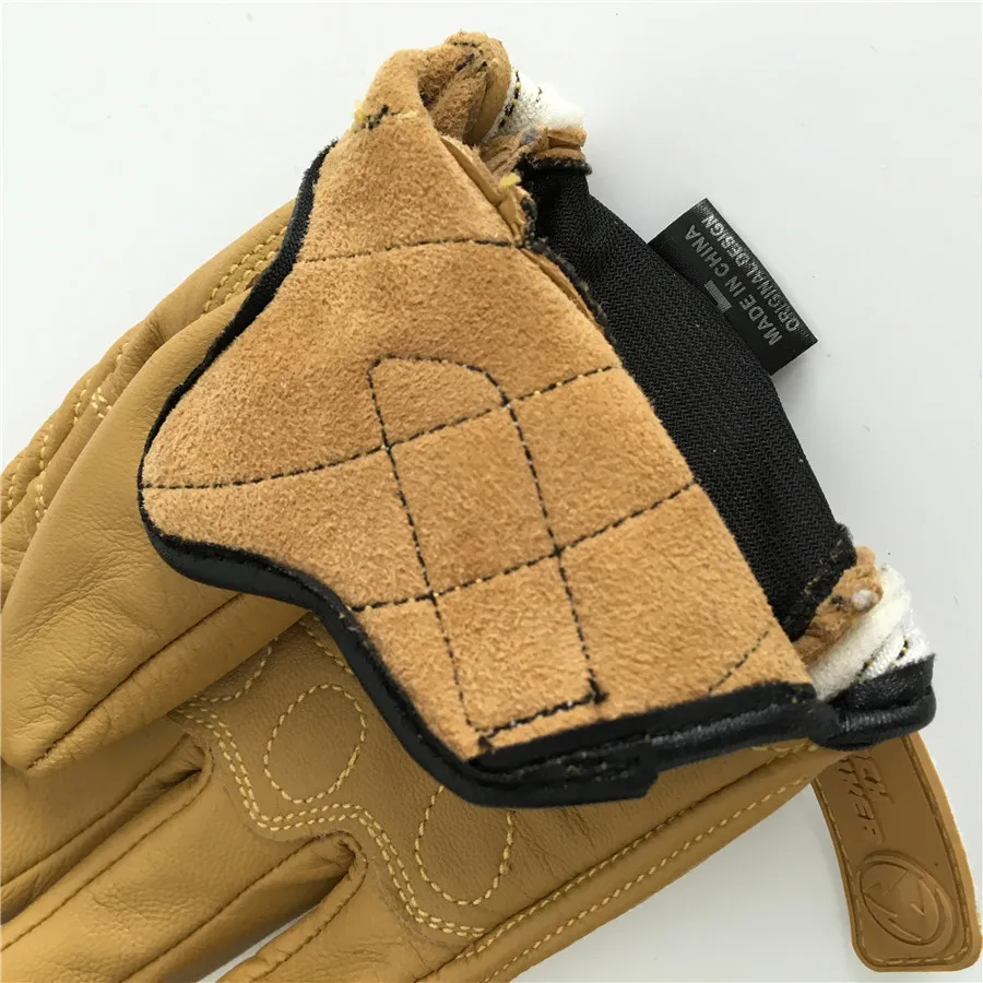 Винтажные Кожаные Мотоциклетные Перчатки мотоциклетные перчатки из натуральной