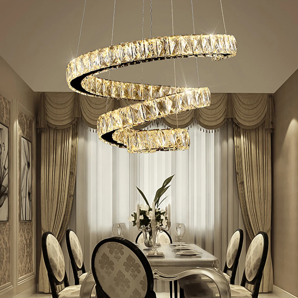 値段 高品質ledシャンデリアクリスタルランプモダンな照明AC110V 220 240v光沢ダイニングルーム器具バーライト