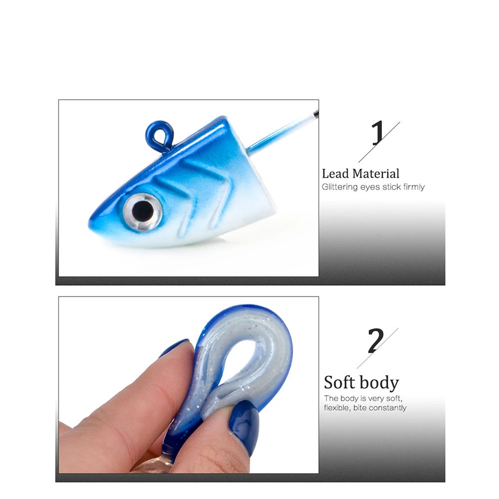 Мягкая свинцовая головка в форме гольяна Φ 12g 2 приманка для рыбной ловли воблеры