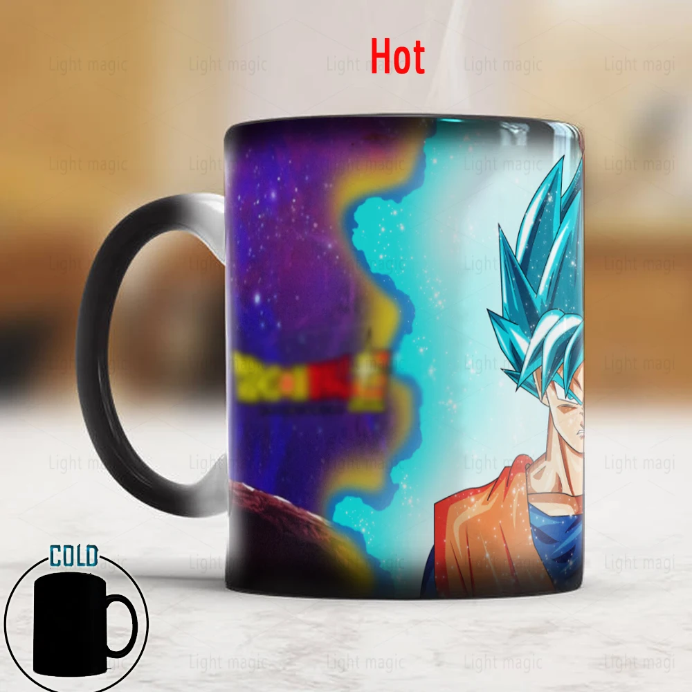 

2022 Blue Hair and Red Hair Kung Fu Coffee Mug 11oz Magic Ceramic Color Changing Mugs Cup Friend Birthday Gift
