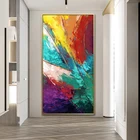 Красочная Абстрактная Картина на холсте на стену в скандинавском стиле современные плакаты и принты Настенная картина Куадрос для декора гостиной