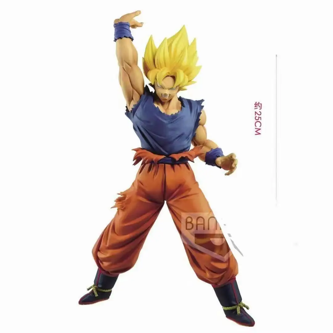 

Dragon Ball Animation Peripheral Battle Group Super Contest Huang Hair Goku Hand-made Model Doll Decoration Toy Gift
