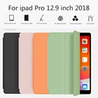 Чехол с держателем для карандашей для iPad Pro, 12,9 дюйма, 2018, Складывающийся втрое, мягкий чехол для iPad 12,9, модель A1876, A1983, A1895, A2014