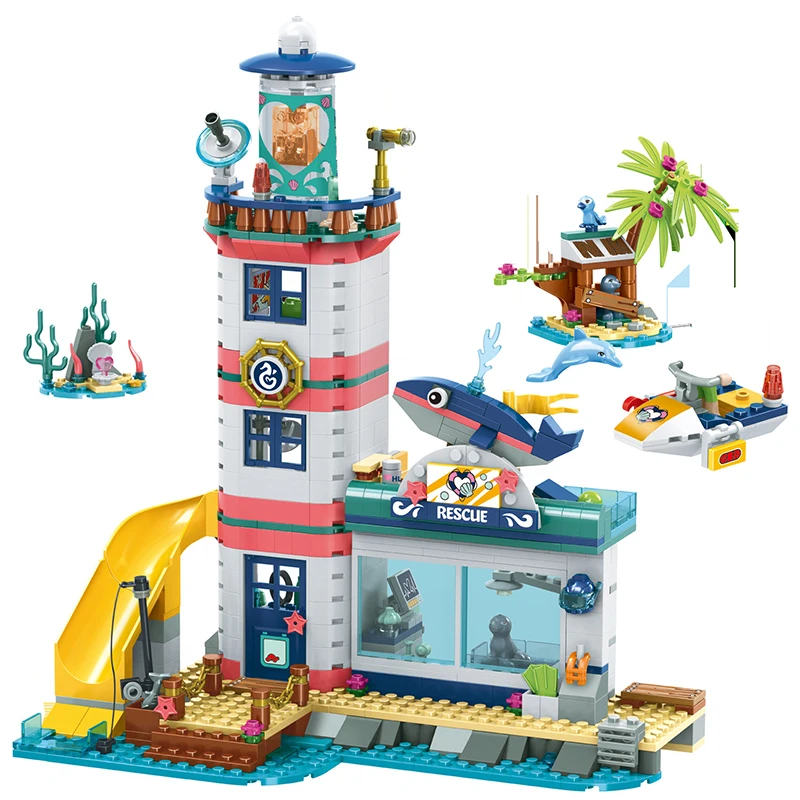 

Home Lego Castle Construction Set Hobby Diy Kit Gift Beach Toys Modular Apartment Building Blocks Constructor Toys for Girls