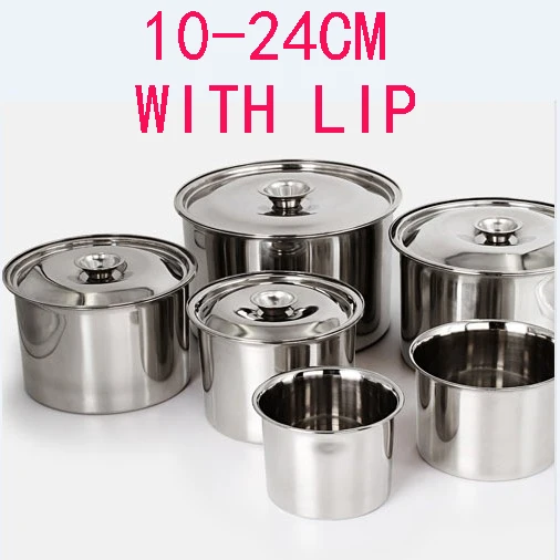 304 миска из нержавеющей стали тушеная для супа Ramen лапши кухонная яиц с крышкой десертная рисового супа|Набор