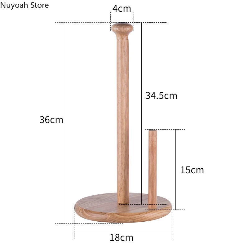 

Kitchen Paper Towel Rack Wooden Oil-absorbing Roll Paper Based Creative Free Punching Paper Shelf Vertical Plastic Wrap Rack