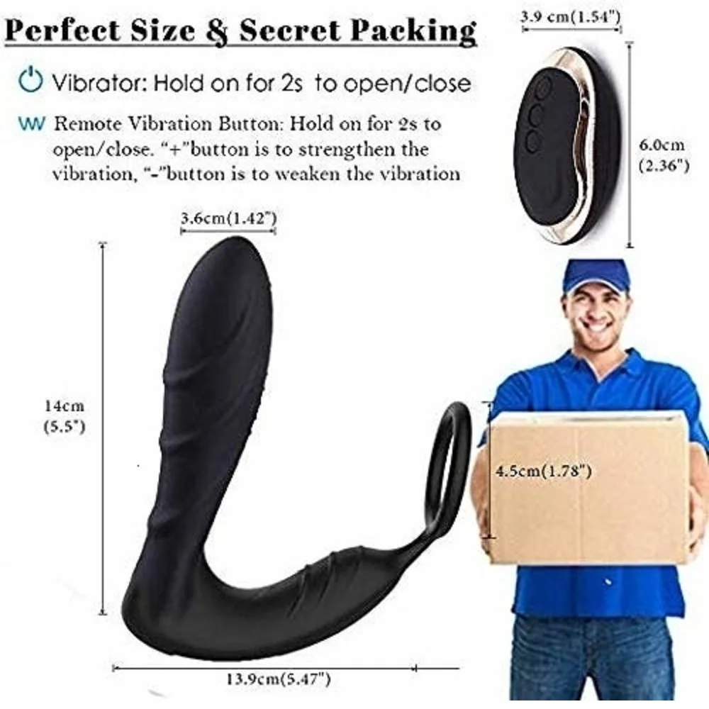 WONANA Prostate Massage Anal Butt Plug Wireless Remote Control Vibrator Silicone For Men Couple Sex Toy Penis Training Ring | Красота и