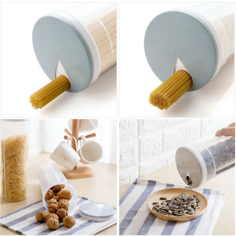 Kitchen Food Storage Box Noodle Plastic Transparent Container Set Whole Grains Jar with Lid Fresh-keeping | Дом и сад