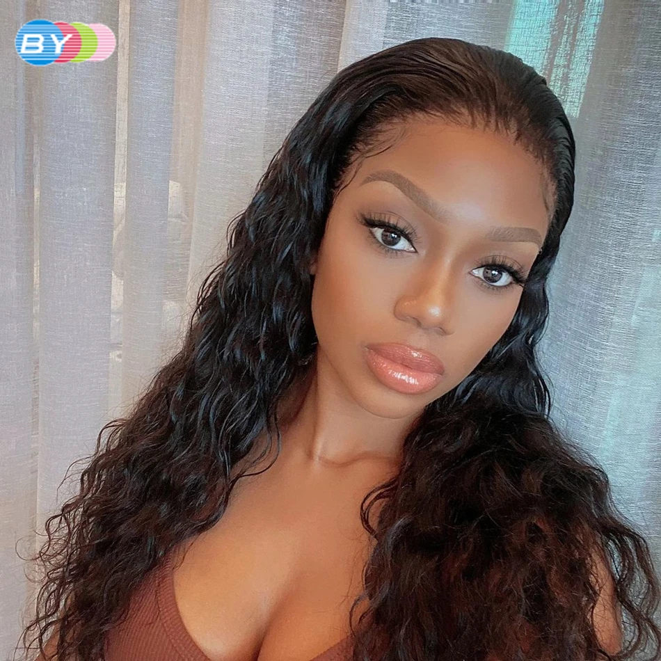 

4x4 Lace Closure Wig Water Wave Human Hair Wigs 100% Remy Hair 28Inch Long Human Hair Wigs For Black Women Water Curly Wigs