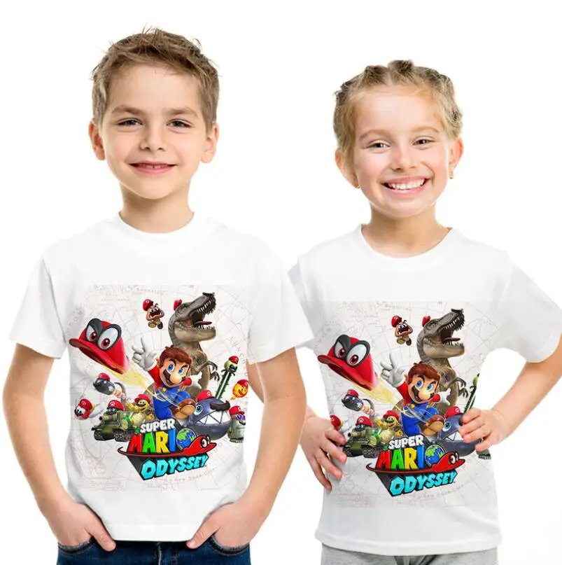 Футболка детская с коротким рукавом стильная мультяшная Одежда для мальчиков и