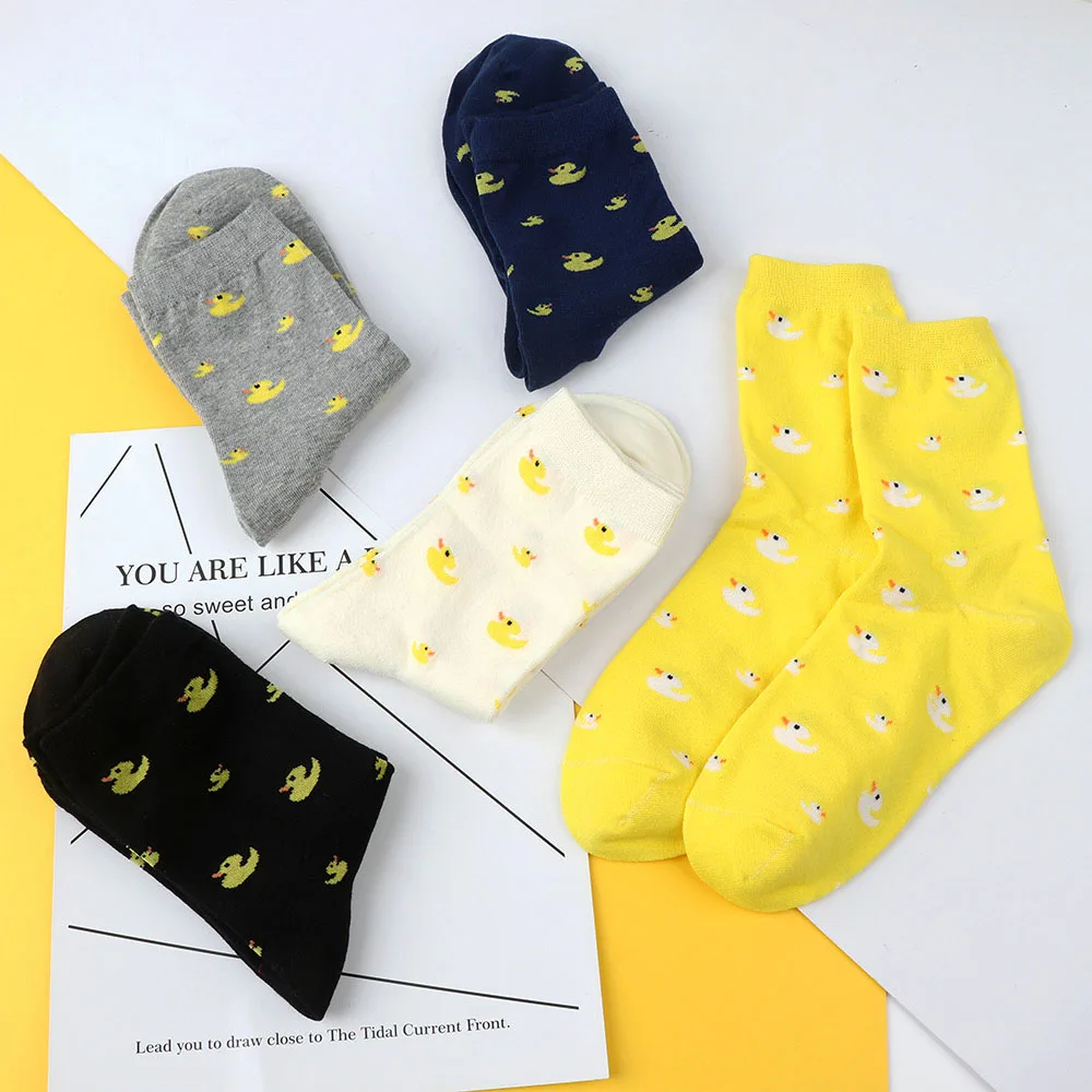 Носки женские и мужские теплые мягкие хлопковые повседневные с мультяшным