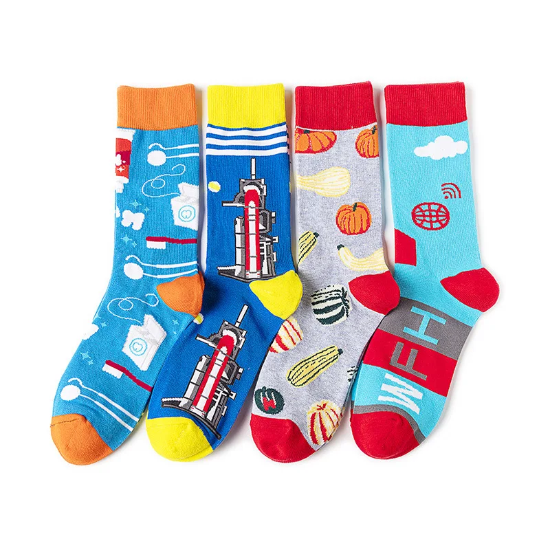 

PEONFLY Новое поступление брендовые Для Мужчин's счастливые мужские носки Для мужчин Harajuku из чесаного хлопка новинка Для мужчин женской модной ...
