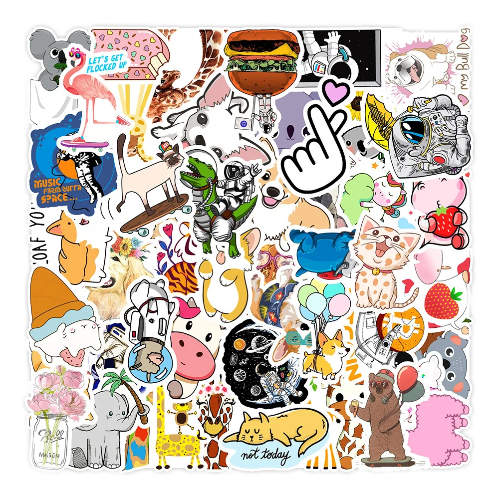 

10/30/50PCS Mini Cute Stickers Mobile Phone Water Cup Stationery Notebook Hand Account Waterproof Stickers Wholesale