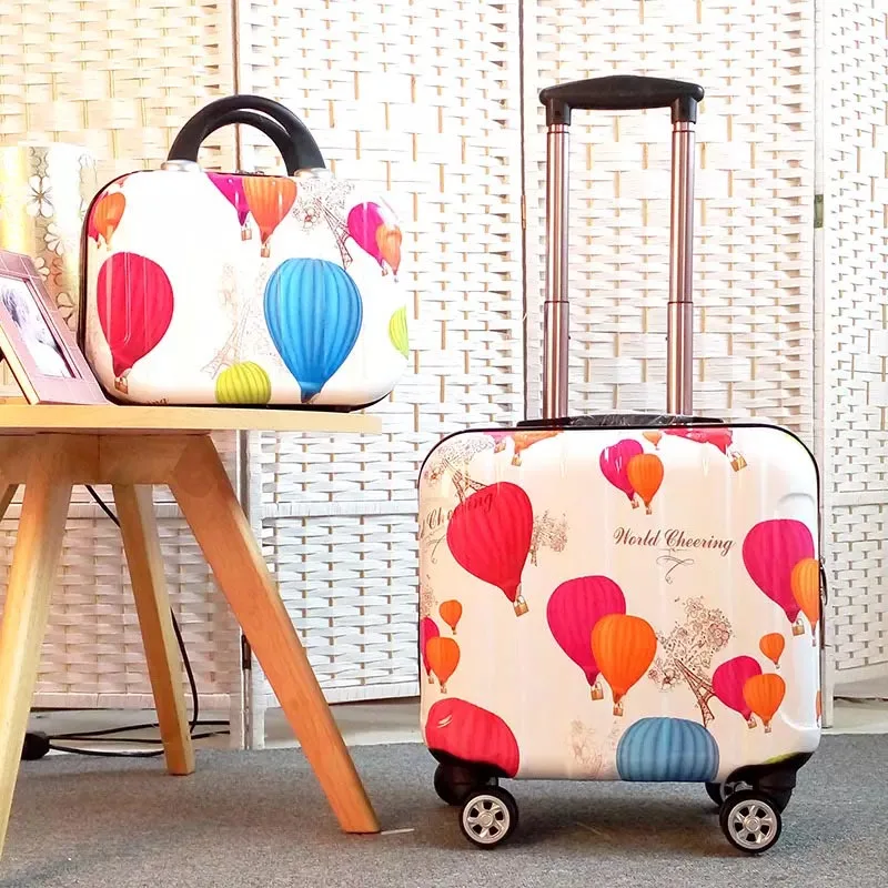 Фото Мультяшный детский багажный комплект Дорожный чемодан на колесиках для девочек