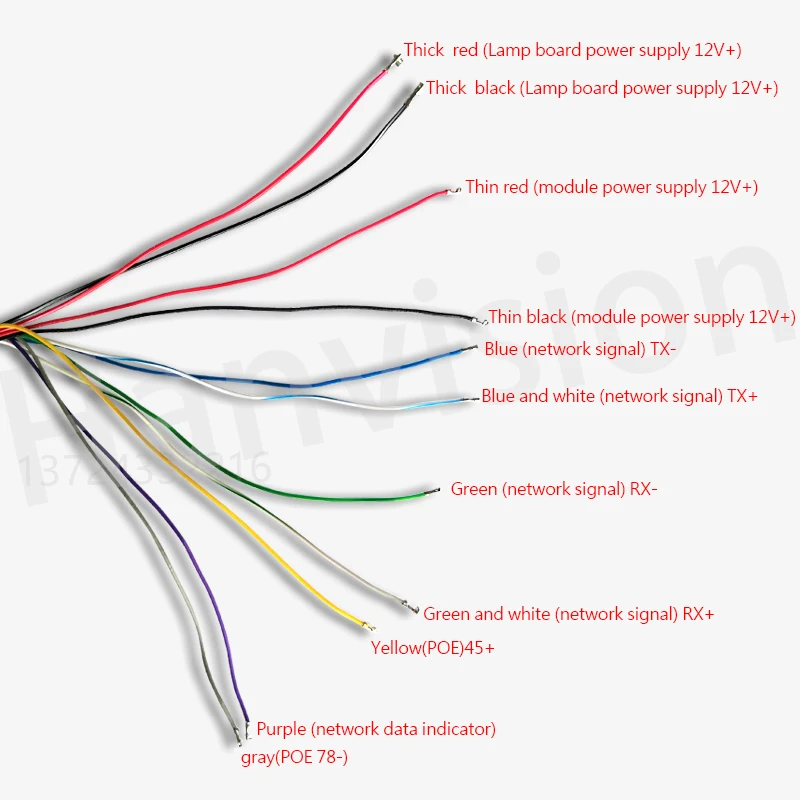 POE 11pin LAN кабель DC для CCTV IP модуль платы камеры видеонаблюдения с