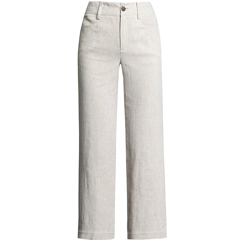 

Women's elegant autumn new straight trousers, casual pocket zipper women's pants, apricot white black gray h0035