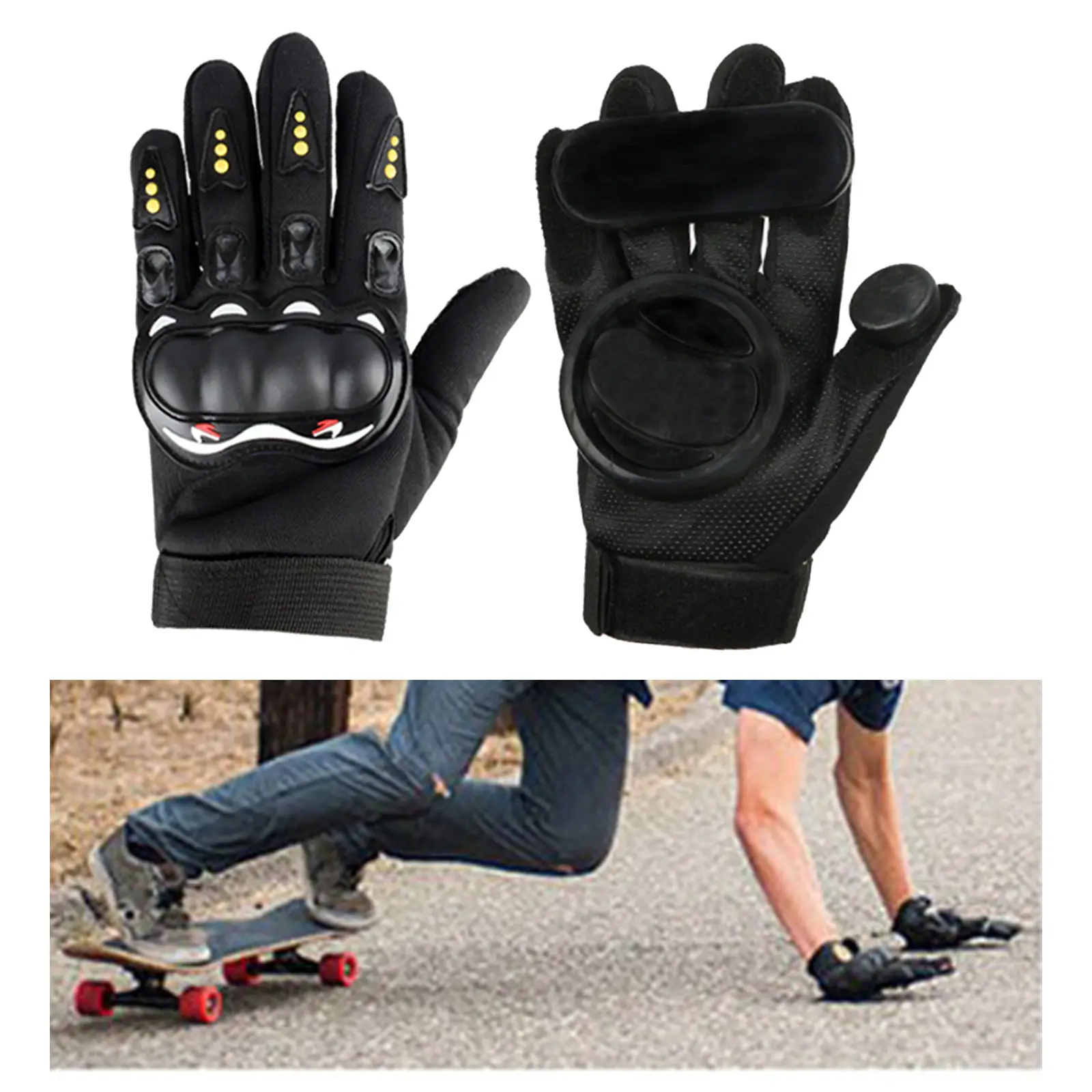 

2Pcs Glove Durable High Quality Armguard Gloves Cycling Glove Longboard Skateboard Gloves